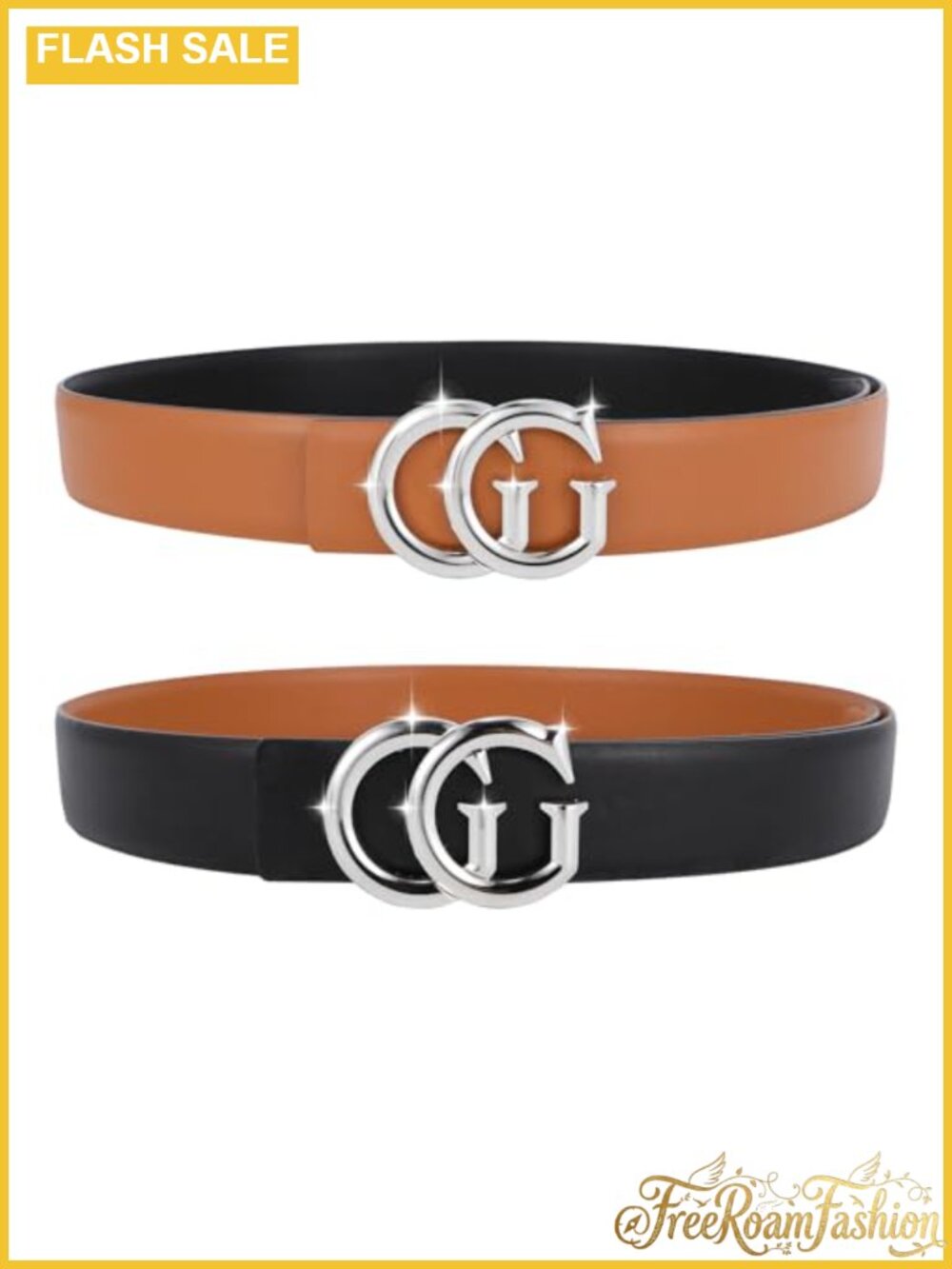 Reversible Leather Belt Classic Buckle Wide 1.38in Adjustable Ratchet